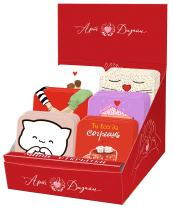 Набор открыток 60*60 мм "Валентинки" 120 шт в уп