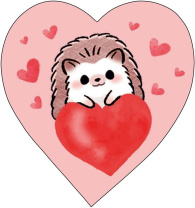 Открытка 6*6см  "Ёжик!