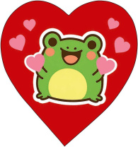 Открытка 6*6см  "Лягушка"