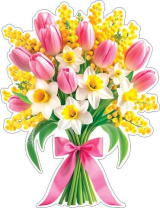 Украшение на скотче 26*26см "Букет"