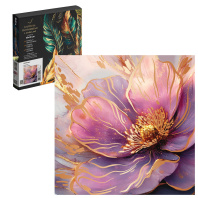 Картина по номерам на холсте с поталью 30*40см "Розовый мак"