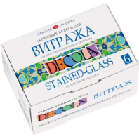 Набор красок для витража 6*20 мл Decola