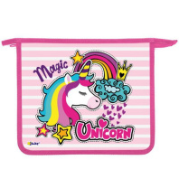 Папка д/тетрад. А5 (240*205*45) 1отд. молния сверху, пластик "Magic unicorn" диз.с двух сторон