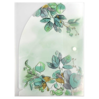 Конверт на кнопке  с рисунком 2 отд. А4 (230*320мм) "Листья" внутри папки-уголки