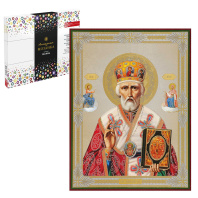 Мозаика алмазная по номерам на холсте 30*40см "Святой Николай" с подрамником