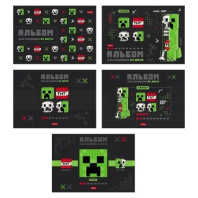 Альбом А4 24л скоба "Pixel Boom" пл. 100 гр/м, 5диз.в блоке, выб.лак.