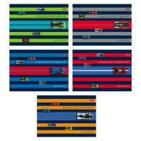 Альбом А4 24л скоба "Автоспорт" пл. 100 гр/м, 5диз.в блоке