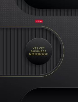 Блокнот А5 7БЦ  80л "Velvet style_black" кл., 5цв.блок, глянц. лам.