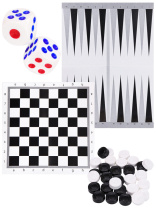 Игра 2в1 "Шашки + нарды" 2 поля