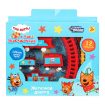 Железная дорога 126см "Три Кота" от 1 батарейки типа АА (не входит в комплект).