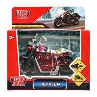 Мотоцикл металл.  9см "Чоппер" инерционный механизм