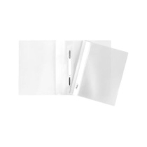 Скоросшив. пласт. А5 прозр. верх.  белый 0.14/0.18