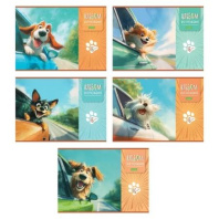 Альбом А4 16л скоба "Навстречу ветру" пл. 100 гр/м, 5диз.в блоке