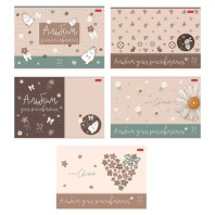 Альбом А4 32л скоба "Cute sharm" тиснение, пл. 100 гр/м, 5диз.в блоке