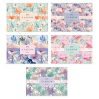 Альбом А4 32л скоба "Flora" софт-тач, пл. 100 гр/м, 5диз.в блоке