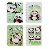 Блокнот 100*85мм гребень  80л "Панда" лин. ассорти дизайнов