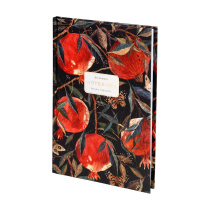 Блокнот А5 7БЦ  80л "Flora. Гранат" клетка, мат. лам.