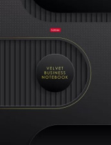 Блокнот А5 7БЦ  80л "Velvet style_black" кл., 5цв.блок, глянц. лам.