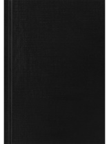 Блокнот А6 7БЦ  80л "Однотонный черный - 2" кл., глянц.лам., лен