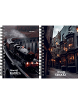 Блокнот А6 120л скоба "Школа магии" гребень сбоку, клетка