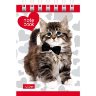 Блокнот А7  40л гребень "На мягких лапках" без линовки, тонир.блок