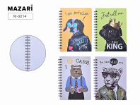 Блокнот А5  80л., гребень "Звери в образе" кл.