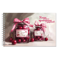Книга для кулинарных рецептов 220*136мм  96л., 7БЦ гребень "Вишневое варенье" мат.лам.