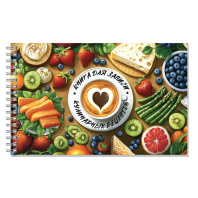 Книга для кулинарных рецептов 220*136мм  96л., 7БЦ гребень "Летний завтрак" мат.лам.