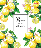 Книга для кулинарных рецептов А4  80л., гребень, тв.обл. "Рецепты моей семьи" с наклейками