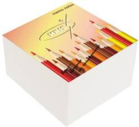 Блок бумаги для записи  (90*90*45мм) белый, непроклеенный, 80г/м2, белизна 100% (оф.1)