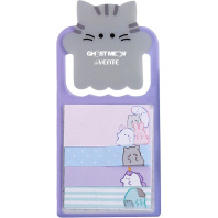 Набор бумаги с липким краем "deVENTE.Ghost Meow" 5x25 мм и 50x12 мм, 4x20 л.,в пласт.блист./закладке