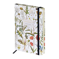 Записная книжка А5 100л. 7БЦ "Megapolis journal. Луговые травы" лин., резинка, карман