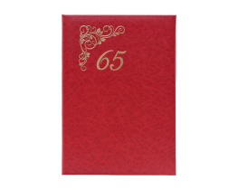 Папка Адресная А4 "65 лет" бордовая, без вкладыша