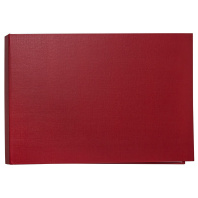 Папка д/дипломных работ А4, без бумаги, без надписи, горизонтальная,  красная