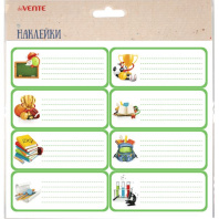 Набор наклеек для тетрадей "deVENTE. Cool School" 40x96 мм, 8 шт,