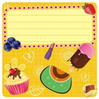 Наклейки на тетрадь 10*10см для девочки