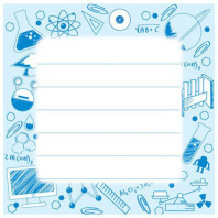 Наклейки на тетрадь 95*95мм "Синяя"