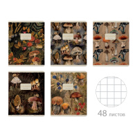 Тетрадь А5 48л кл. BV "Fauna. Forest fairy tale" мат.лам., фольга