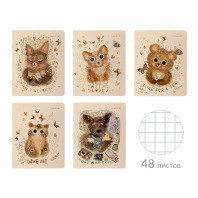 Тетрадь А5 48л кл. BV "Love me. Friends" мат.лам., фольга