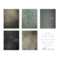 Тетрадь А5 48л кл. BV "Stone" мат.лам., фольга