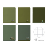 Тетрадь А5 48л кл. BV "Verde. Animals" мат.лам., фольга