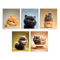 Тетрадь А5 48л кл. Феникс+ "Котяры" конгрев, выб.твин УФ-лак