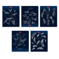 Тетрадь А5  96л кл. Светоч "Удивительная" мат.лам., тисн.фольгой