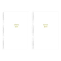 Тетрадь А4  96л кл. гребень Hatber "Арктический белый" софт-тач, перф.на отрыв, 2диз.в блоке