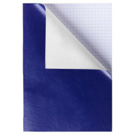 Тетрадь А4  96л кл. скоба бумвинил Hatber "METALLIC Синяя"