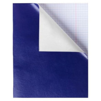 Тетрадь А5  48л кл. скоба бумвинил Hatber "Синяя"