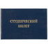 Бланк Билет студенческий ВУЗ, синий, голубой
