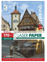 Фотобумага Glossy LOMOND А4 170г, 250л, глянцевая, двухсторонняя,  д/лазерной печати