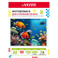Фотобумага INK JET deVENTE A4 90г, 100л, глянцевая, односторонняя