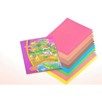 Бумага цв. А4  8цв. 16л. немелов., офсет., одностор., пл. 60гр/м2, карт.уп.